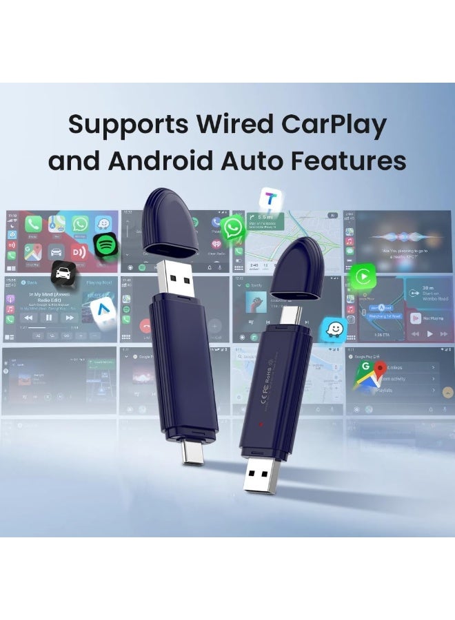 5.0 SE Pro 2-in-1 Wireless CarPlay & Android Auto Adapter - Converts Wired to Wireless - Plug & Play Dongle for Cars (Model Year 2015-2025) - Image 3